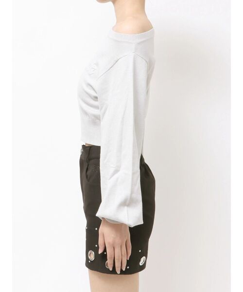 GYDA（ジェイダ）の「Gemyntar embossワンショルニットトップス（ニット/セーター・レディース・グレー/ミント/ブラック・FREE）」の18枚目の写真