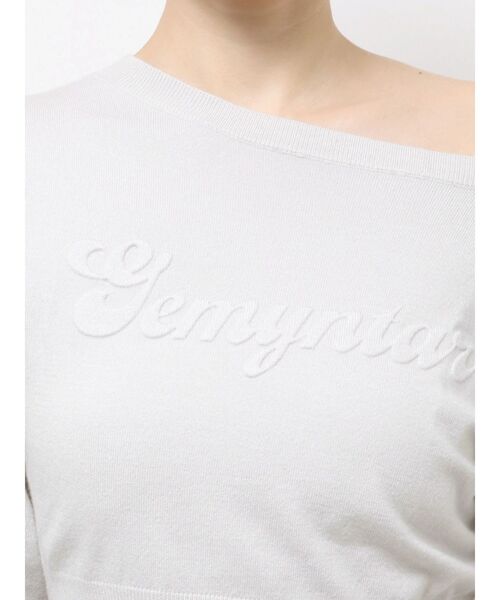 GYDA（ジェイダ）の「Gemyntar embossワンショルニットトップス（ニット/セーター・レディース・グレー/ミント/ブラック・FREE）」の20枚目の写真