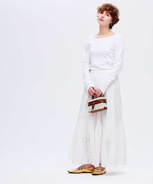 coca（coca）（コカ）の「カットワークレーススカート（スカート・レディース・ホワイト・L/M）」の5枚目の写真