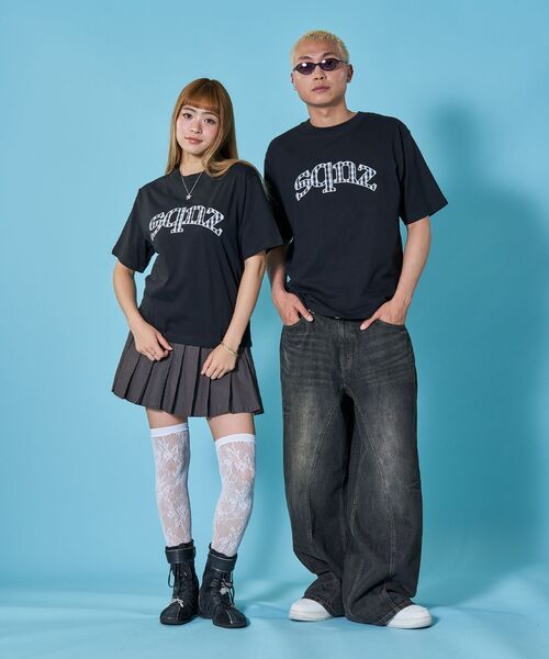 SEQUENZ(シークエンズ)の「※WEB限定 / チェック柄ワッペン / ギンガムチェックワッペン半袖T /sqnz gingham applique tee(Tシャツ/カットソー・メンズ・ブラック/ダークネイビー/ホワイト/ライトピンク・MEDIUM/SMALL/LARGE)」の16枚目の写真