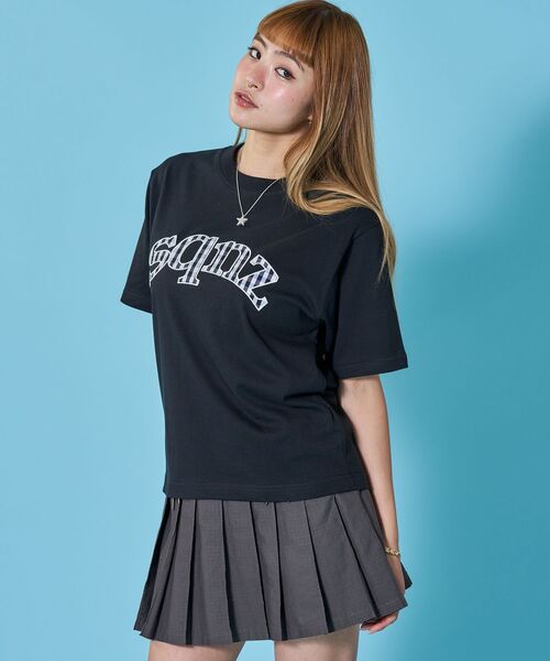 SEQUENZ(シークエンズ)の「※WEB限定 / チェック柄ワッペン / ギンガムチェックワッペン半袖T /sqnz gingham applique tee(Tシャツ/カットソー・メンズ・ブラック/ダークネイビー/ホワイト/ライトピンク・MEDIUM/SMALL/LARGE)」の19枚目の写真