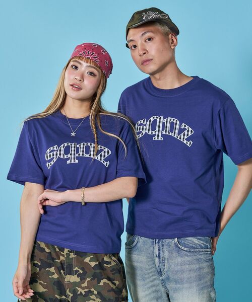 SEQUENZ(シークエンズ)の「※WEB限定 / チェック柄ワッペン / ギンガムチェックワッペン半袖T /sqnz gingham applique tee(Tシャツ/カットソー・メンズ・ブラック/ダークネイビー/ホワイト/ライトピンク・MEDIUM/SMALL/LARGE)」の11枚目の写真