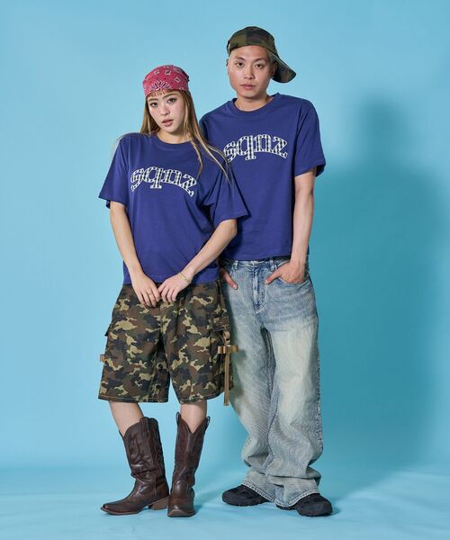 SEQUENZ(シークエンズ)の「※WEB限定 / チェック柄ワッペン / ギンガムチェックワッペン半袖T /sqnz gingham applique tee(Tシャツ/カットソー・メンズ・ブラック/ダークネイビー/ホワイト/ライトピンク・MEDIUM/SMALL/LARGE)」の13枚目の写真