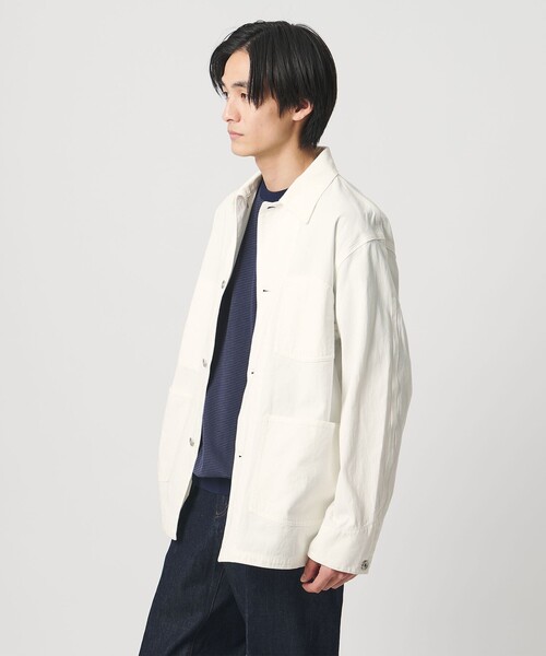 UNITED ARROWS（ユナイテッドアローズ）の「ボイルギャバジン カバーオール 「 SLOW &　」（カバーオール・メンズ・ホワイト・XL/M/L/S）」の3枚目の写真
