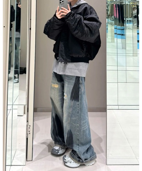 inst.ALL(インストール)の「ペイントダメージバレルーズデニムパンツ(デニムパンツ・レディース・サックスブルー・L/M/S)」の10枚目の写真