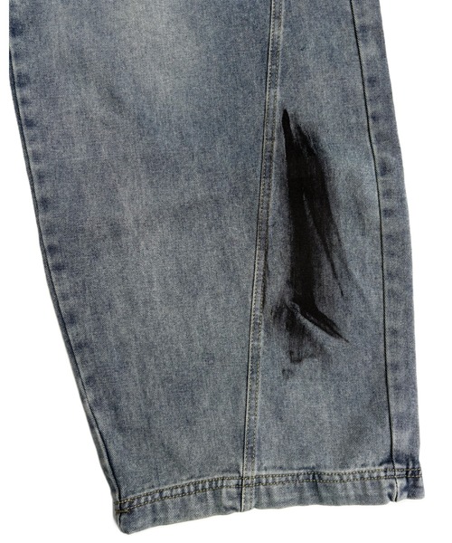inst.ALL(インストール)の「ペイントダメージバレルーズデニムパンツ(デニムパンツ・レディース・サックスブルー・L/M/S)」の4枚目の写真