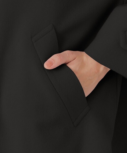 MACKINTOSH LONDON（マッキントッシュ ロンドン）の「【ROSLEY/ロズリー】ぺコラム圧縮ビーバーステンカラーコート（ステンカラーコート・レディース・ブラック・38）」の6枚目の写真