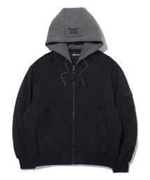 SIGNIFICANT（シグニフィカント）の「ツイルロゴワッペン航空ジャンパー LQ1JU020_BLACK（MA-1）」