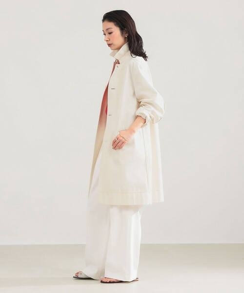 Demi-Luxe BEAMS（デミルクス ビームス）の「AK+1 / バルカラー コート（ステンカラーコート・レディース・オフホワイト/グレー・36/38）」の14枚目の写真