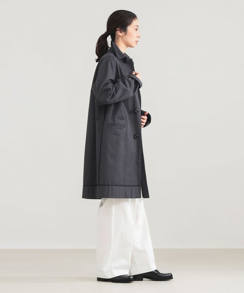 Demi-Luxe BEAMS（デミルクス ビームス）の「AK+1 / バルカラー コート（ステンカラーコート・レディース・オフホワイト/グレー・36/38）」の21枚目の写真