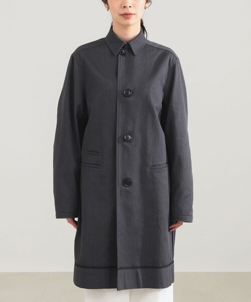 Demi-Luxe BEAMS(デミルクス ビームス)の「AK+1 / バルカラー コート(ステンカラーコート・レディース・オフホワイト/グレー・36/38)」の15枚目の写真