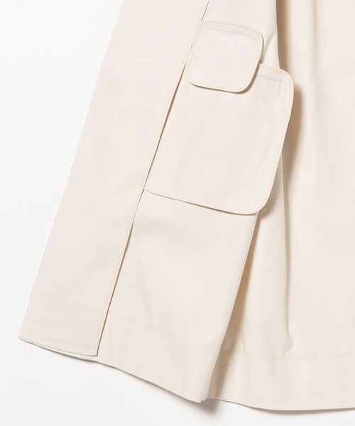 Demi-Luxe BEAMS（デミルクス ビームス）の「AK+1 / バルカラー コート（ステンカラーコート・レディース・オフホワイト/グレー・36/38）」の5枚目の写真