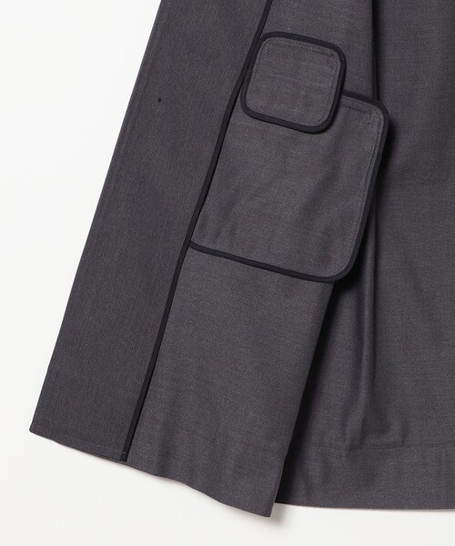 Demi-Luxe BEAMS（デミルクス ビームス）の「AK+1 / バルカラー コート（ステンカラーコート・レディース・オフホワイト/グレー・36/38）」の9枚目の写真