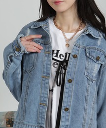 pumpkin port（パンプキンポート）の「ブロークンデニム Gジャン（デニムジャケット）」