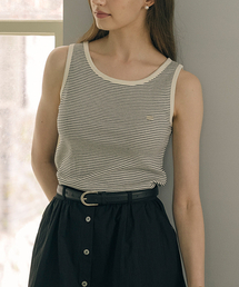Stripe soft coloring Sleeveless_Black