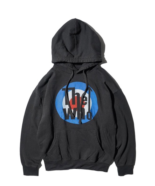 THRIFTY LOOK(スリフティールック)の「THRIFTY LOOK / スリフティールック THRIFTY "THE WHO" HOODIE ザフー バンドパーカー ユーズド加工(パーカー・メンズ・ブラック・LARGE)」の2枚目の写真