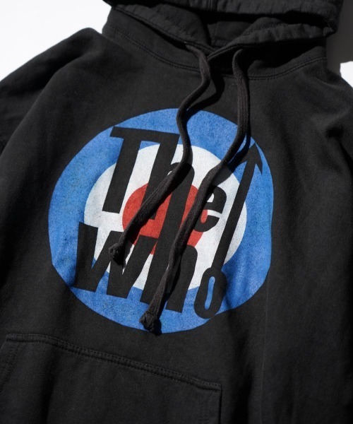 THRIFTY LOOK(スリフティールック)の「THRIFTY LOOK / スリフティールック THRIFTY "THE WHO" HOODIE ザフー バンドパーカー ユーズド加工(パーカー・メンズ・ブラック・LARGE)」の5枚目の写真