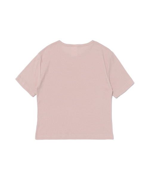 ROIDESROIS(ロワデロワ)の「ライクユ ミニマルレタリング クロップ半袖Tシャツ (ピンク)(Tシャツ/カットソー・レディース・その他・FREE)」の2枚目の写真