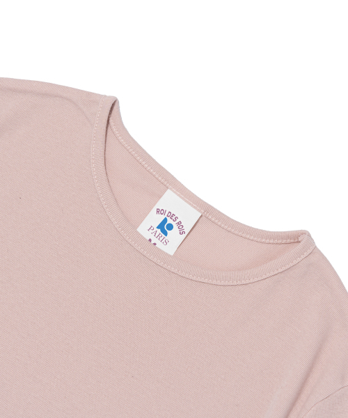 ROIDESROIS(ロワデロワ)の「ライクユ ミニマルレタリング クロップ半袖Tシャツ (ピンク)(Tシャツ/カットソー・レディース・その他・FREE)」の3枚目の写真