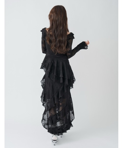 mellowneon（メロウネオン）の「3wayアシンメトリーフリルレースワンピース（ワンピース・レディース・アイボリー/ブラック・SMALL/MEDIUM）」の19枚目の写真