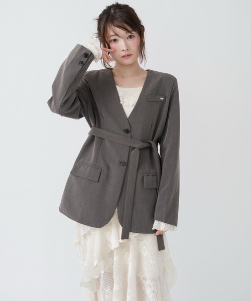 mellowneon（メロウネオン）の「3wayアシンメトリーフリルレースワンピース（ワンピース・レディース・アイボリー/ブラック・SMALL/MEDIUM）」の15枚目の写真