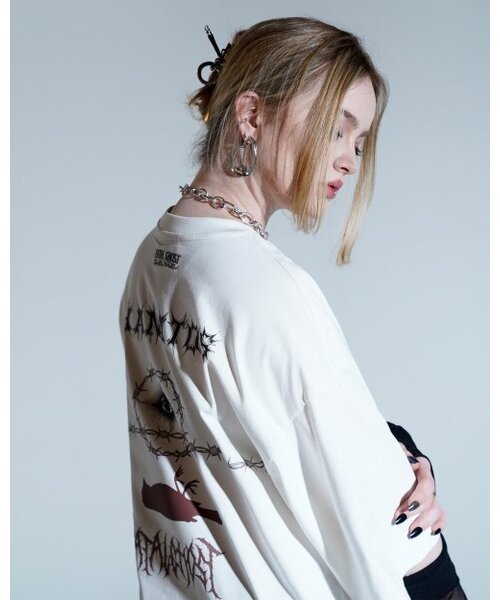 FATAL GHOST(フェイタルゴースト)の「Thanatos-WT(Tシャツ/カットソー・レディース・その他・1)」の1枚目の写真