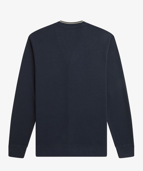 FRED PERRY（フレッドペリー）の「Tipped Pique Texture Cardigan／ティップラインピケテクスチャーカーディガン（カーディガン/ボレロ・メンズ・ネイビー・S/M/L）」の5枚目の写真