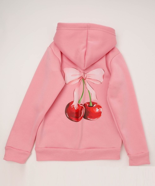 URBAN CHERRY（アーバンチェリー）の「リボンチェリーバッグロゴプリントフーディ（その他トップス・キッズ・ピンク/ブラック・130cm/120cm/140cm/110cm/150cm）」の14枚目の写真