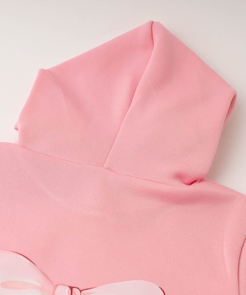 URBAN CHERRY（アーバンチェリー）の「リボンチェリーバッグロゴプリントフーディ（その他トップス・キッズ・ピンク/ブラック・130cm/120cm/140cm/110cm/150cm）」の21枚目の写真