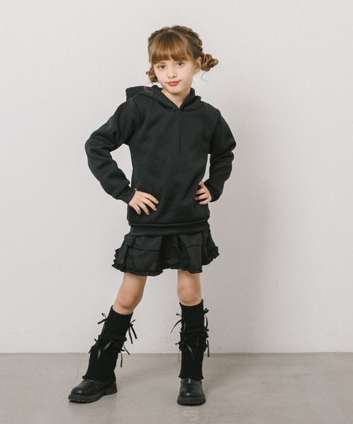 URBAN CHERRY（アーバンチェリー）の「リボンチェリーバッグロゴプリントフーディ（その他トップス・キッズ・ピンク/ブラック・130cm/120cm/140cm/110cm/150cm）」の11枚目の写真