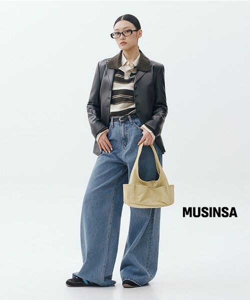 MUSINSA STANDARD WOMAN（ムシンサスタンダードウーマン）の「ウィメンズオーバーサイズウォッシュドポプリンシャツ[ライトベージュ]（シャツ/ブラウス・レディース・その他・SMALL/MEDIUM/LARGE/X-SMALL）」の6枚目の写真