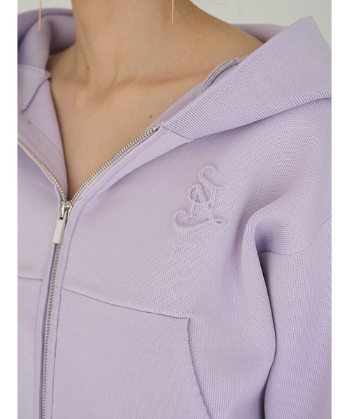 SNIDEL（スナイデル）の「ショートニットパーカー（パーカー・レディース・ホワイト/グレー/ラベンダー・F）」の9枚目の写真