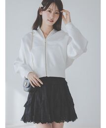 SNIDEL | ショートニットパーカー(パーカー)