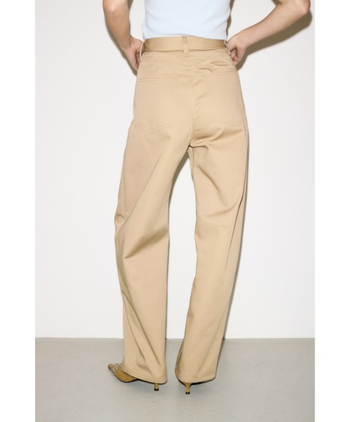THROW by SLY(スローバイスライ)の「THROW J/W ADJUST CURVE TWILL PT ジャストウエストアジャストカーブツイルパンツ 冬服 春服(スラックス・レディース・ベージュ・1/0)」の4枚目の写真