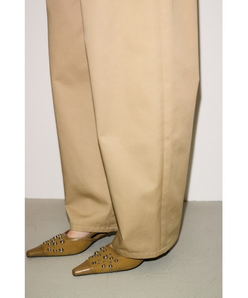 THROW by SLY(スローバイスライ)の「THROW J/W ADJUST CURVE TWILL PT ジャストウエストアジャストカーブツイルパンツ 冬服 春服(スラックス・レディース・ベージュ・1/0)」の6枚目の写真