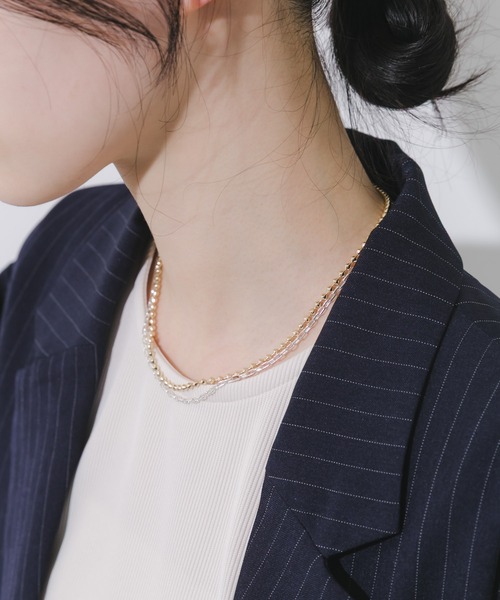 SMELLY(スメリー)の「コンビカラーチェーン2セットネックレス(ネックレス・レディース・ゴールド系その他・-)」の6枚目の写真