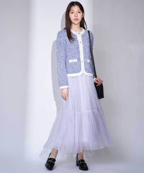 NOELA(ノエラ)の「プリーツチュールスカート(スカート・レディース・グレー/オフホワイト・S/M)」の10枚目の写真