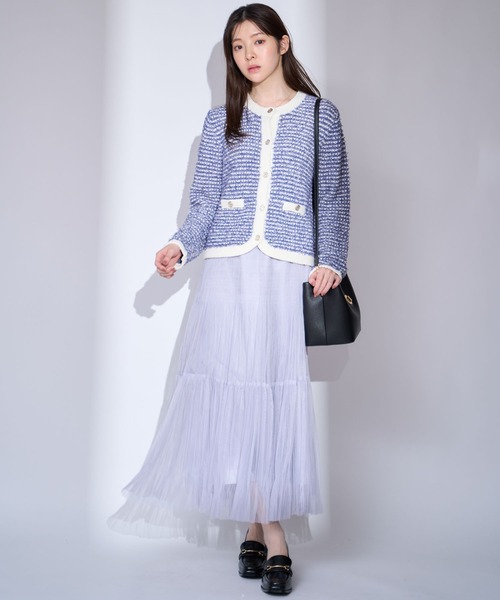 NOELA(ノエラ)の「プリーツチュールスカート(スカート・レディース・グレー/オフホワイト・S/M)」の11枚目の写真