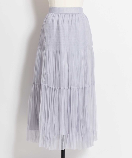 NOELA(ノエラ)の「プリーツチュールスカート(スカート・レディース・グレー/オフホワイト・S/M)」の21枚目の写真