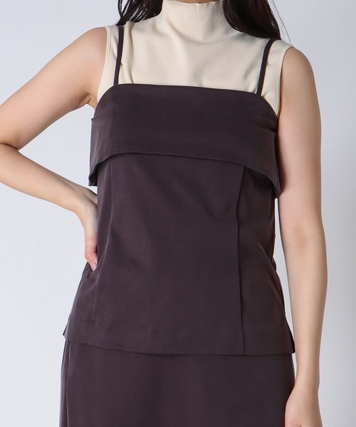 DRESSLAVE（ドレスレイブ）の「B7 / cupra fibril jersey cami(キュプラフィブリルジャージーキャミ)（キャミソール・レディース・グレー/ブラウン・38）」の2枚目の写真