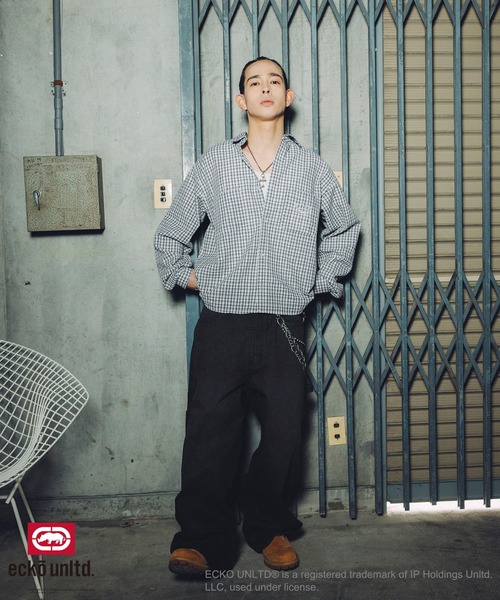 ecko unltd.(エコーアンリミテッド)の「ECKO UNLTD./別注ワイドペインターデニム(デニムパンツ・メンズ・ブラック/ブラック系・S/M/L/XL)」の12枚目の写真
