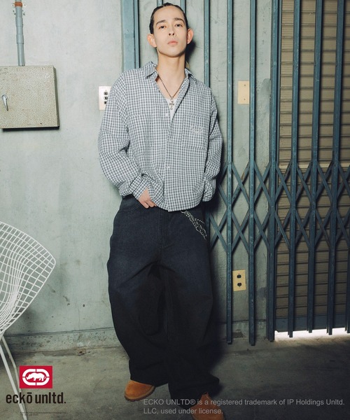 ecko unltd.(エコーアンリミテッド)の「ECKO UNLTD./別注ワイドペインターデニム(デニムパンツ・メンズ・ブラック/ブラック系・S/M/L/XL)」の13枚目の写真