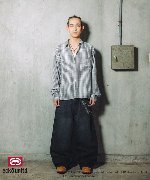 ecko unltd.(エコーアンリミテッド)の「ECKO UNLTD./別注ワイドペインターデニム(デニムパンツ・メンズ・ブラック/ブラック系・S/M/L/XL)」の20枚目の写真