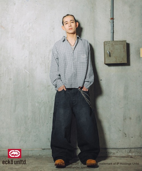 ecko unltd.(エコーアンリミテッド)の「ECKO UNLTD./別注ワイドペインターデニム(デニムパンツ・メンズ・ブラック/ブラック系・S/M/L/XL)」の18枚目の写真