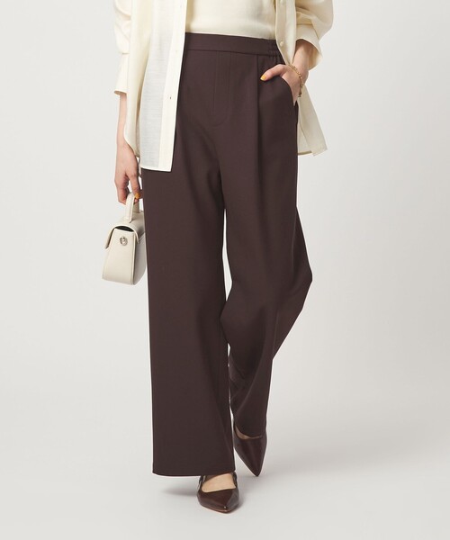 green label relaxing（グリーンレーベルリラクシング）の「【WEB限定】［size SHORT/TALLあり］オルマイ ワイド パンツ（その他パンツ・レディース・オフホワイト/ブラック/ブラウン・SHORT/36/38/40/TALL）」の3枚目の写真