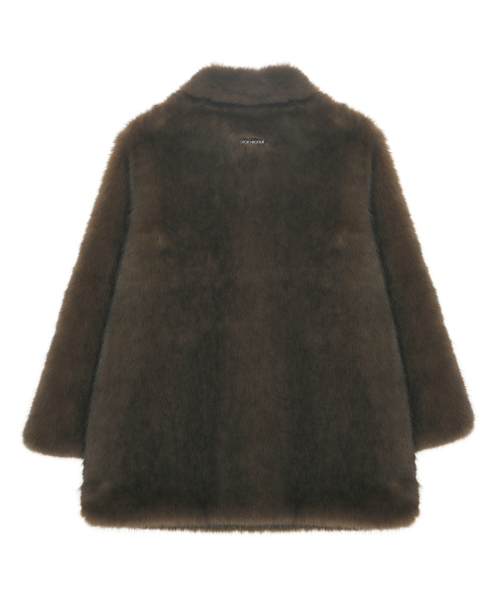 NICK&NICOLE(ニックアンドニコール)の「LUXE FUR MIDI JACKET_BROWN(ムートンコート・レディース・その他・FREE)」の5枚目の写真