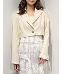 MERCURYDUO | 【セットアップ着用可】クロップドジャケット(テーラードジャケット)