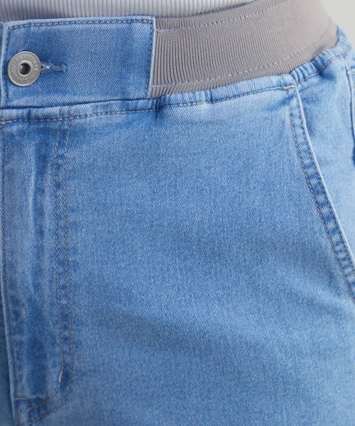 KATHARINE ROSS（キャサリンロス）の「【PILLINI/ピリーニ】【接触冷感 / 吸水速乾】Coolishウエストリブパンツ（デニムパンツ・レディース・ライトブルー/ネイビー・MEDIUM/SMALL）」の11枚目の写真