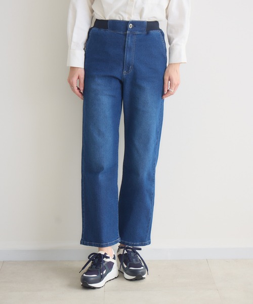 KATHARINE ROSS（キャサリンロス）の「【PILLINI/ピリーニ】【接触冷感 / 吸水速乾】Coolishウエストリブパンツ（デニムパンツ・レディース・ライトブルー/ネイビー・MEDIUM/SMALL）」の17枚目の写真