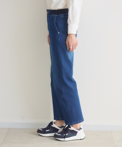 KATHARINE ROSS（キャサリンロス）の「【PILLINI/ピリーニ】【接触冷感 / 吸水速乾】Coolishウエストリブパンツ（デニムパンツ・レディース・ライトブルー/ネイビー・MEDIUM/SMALL）」の21枚目の写真